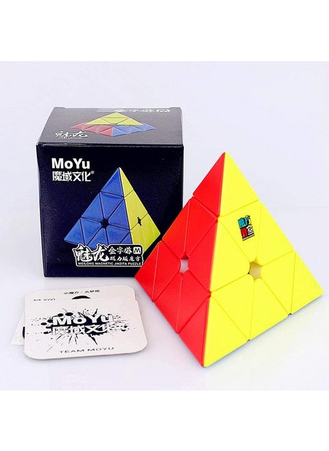 Mayatra's MoYu MeiLong Pyraminx Triangle High Speed Stickerless Magic Pyramid Puzzle Cube Toy,Multicolorfor 14 Years and Up
