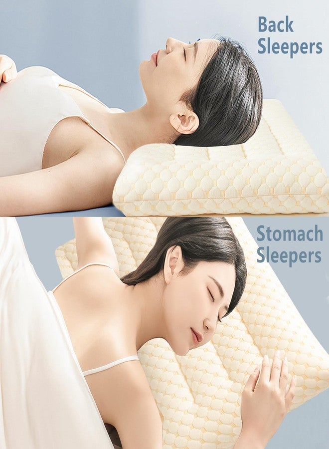 YOUR MOON Flat Thin Pillows Standard Size for Sleeping, 2.7 Inch Ultra Thin Soft Pillow for Stomach Sleeper, Soft Down Alternative Pillows for Adults, Comfort Slim Pillow(Beige) - Image 5