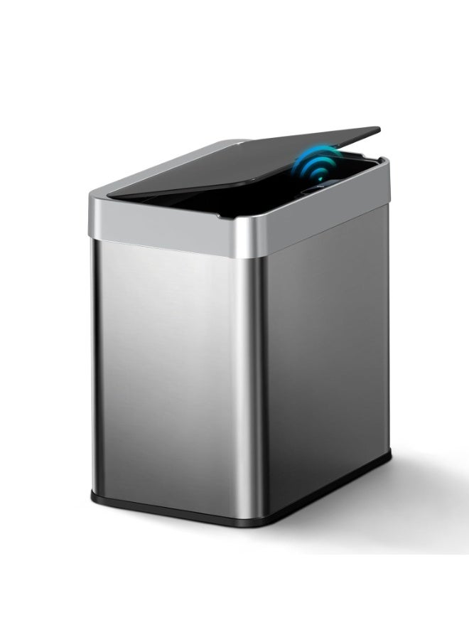 CONOYAR 30L Kitchen Trash Bin, Trash Can with Automatic Touchless Motion Sensor, Stainless Steel Garbage Bin with Inner Bucket, Waste Bin for Kitchen, Bathroom, Home and Office - Image 1