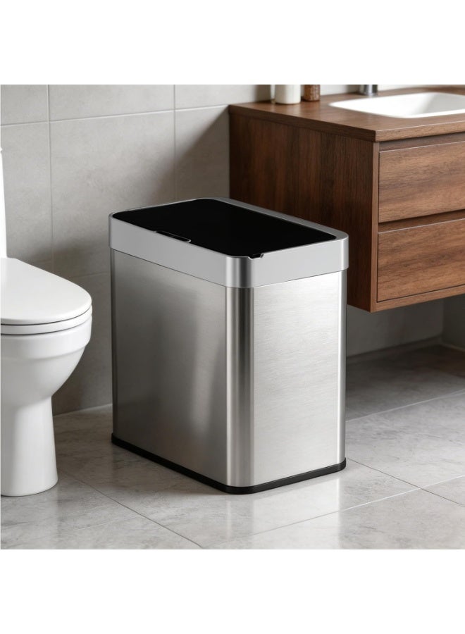 CONOYAR 30L Kitchen Trash Bin, Trash Can with Automatic Touchless Motion Sensor, Stainless Steel Garbage Bin with Inner Bucket, Waste Bin for Kitchen, Bathroom, Home and Office - Image 2