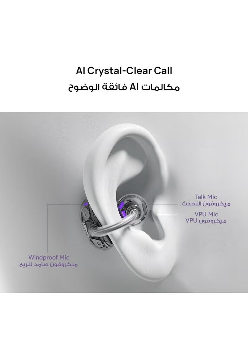 Oteeto FreeClip Wireless Earphones, Bluetooth Earbuds, Futuristic Aesthetic Design, Feather-Like Wearing, Open-Ear Listening, Long Battery Life, iOS And Android Black - Image 5