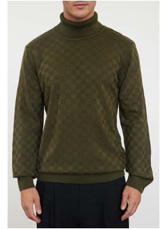 Khaki Slim Fit Turtleneck Plaid / Checked Knitwear Sweater TMNAW20VK0004 - pzsku/Z70E5980B5C660026D015Z/45/_/1737375616/64e9e744-c995-4cdd-8f6f-a3375f822a30