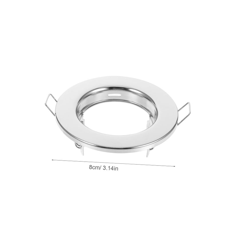 Silver Iron Trim Light Housing For Spotlights Easy Installation Recessed Lighting - Image 3
