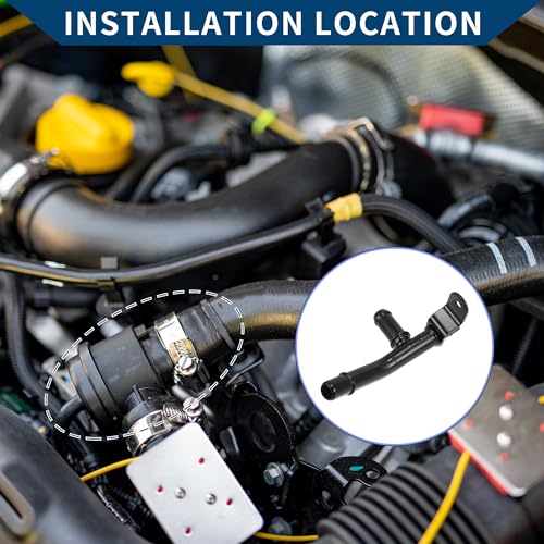 Hihaha No.BR3Z18663A HVAC Heater Hose Assembly for Ford F-150 2011-2023 / Inner Engine Coolant Water Heater Connector Tube/Durable Metal / 1 Pcs Black - Image 2