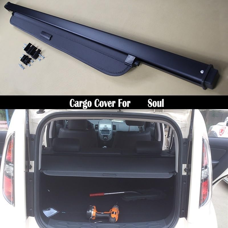 DEMULAX Trunk Cargo Cover for KIA Soul EV 2009-2022 - Image 2