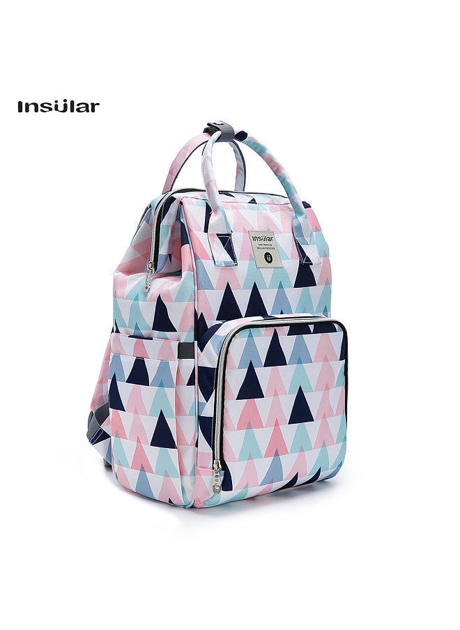 insular - Insular Diaper Bag Portable Mummy Bag Large Capacity Travel Bag with Stroller Straps for Newborn Infant Necessities Supplements - Image 1