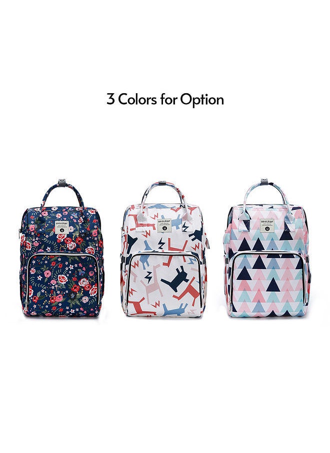 insular - Insular Diaper Bag Portable Mummy Bag Large Capacity Travel Bag with Stroller Straps for Newborn Infant Necessities Supplements - Image 1