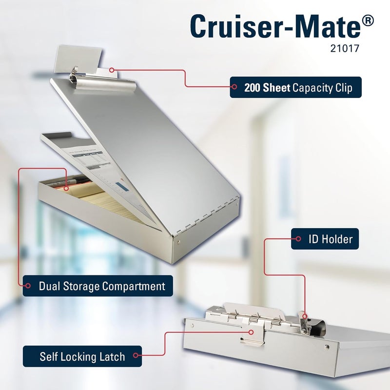 Saunders Metal Clipboard with Storage, Letter Size Heavy Duty Contractor Grade Clipboard, Dual Storage Form Holder with High Capacity Clip Made in USA - Image 3