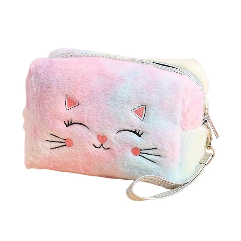 Ncry Cute Cat Plush Cosmetic Bag Organizer Travel Toiletry Bag Makeup Pouch Health  Beauty  Makeup  Makeup Bags  Cases Multicolour - Image 1