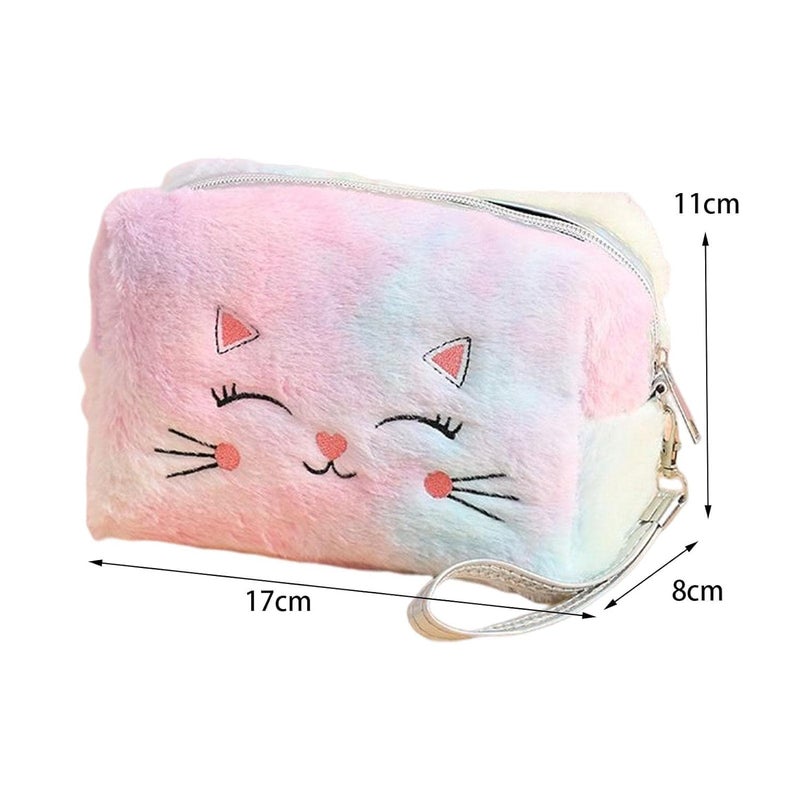Ncry Cute Cat Plush Cosmetic Bag Organizer Travel Toiletry Bag Makeup Pouch Health  Beauty  Makeup  Makeup Bags  Cases Multicolour - Image 3