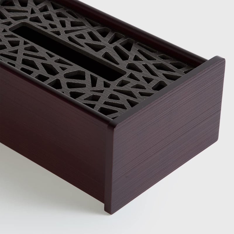 Home Centre Oakland Brown Wooden Laser Cut Tissue Holder - Image 5