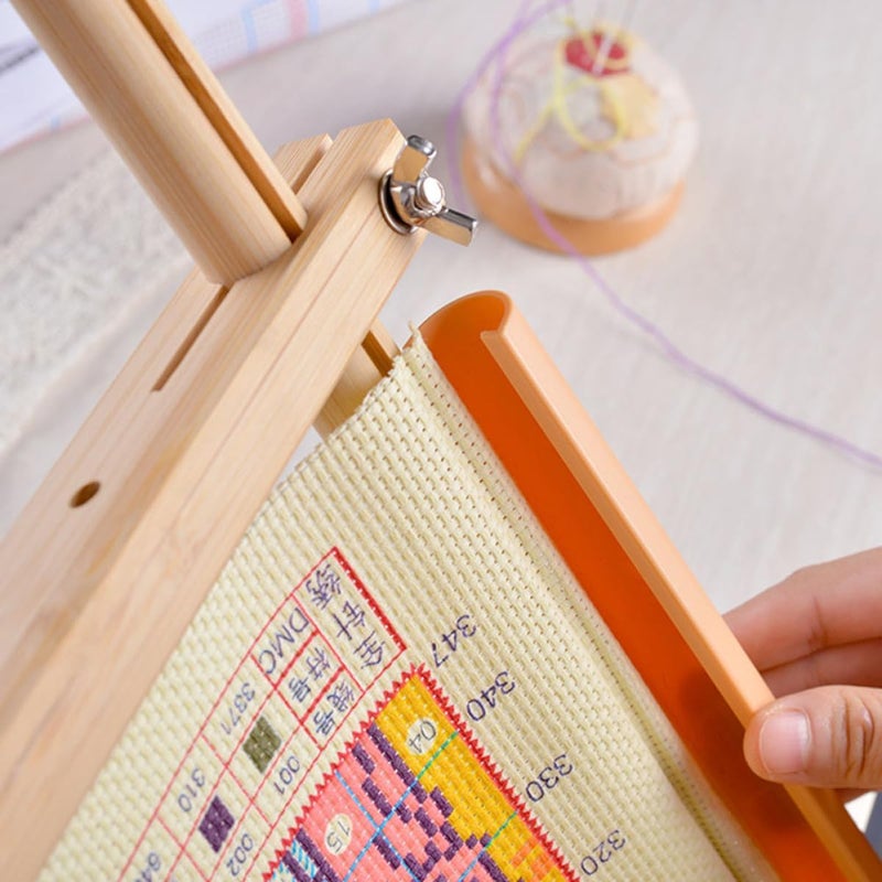 Parliky Wooden Cross Stitch Rack Beech Embroidery Frame Craft Embroidery Holder for DIY Needlework Tapestry Tool and Sewing Projects - Image 5