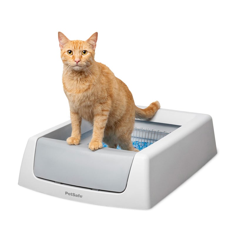 PetSafe نظام صندوق فضلات القطط الأوتوماتيكي PetSafe ScoopFree Crystal Classic - تحكم متقدم في الروائح يشمل صينية فضلات كريستالية قابلة للتخلص منها لمدة تصل إلى 30 يومًا من التنظيف بدون استخدام اليدين - Image 1