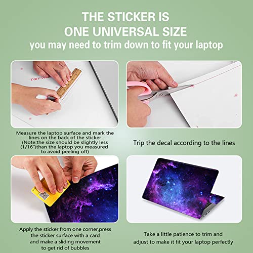 ICOLOR Blue Galaxy 11.6 13 13.3 14 15 15.6 inches Netbook Laptop Skin Sticker Reusable Protector Cover for Laptop Notebook FY-NEK-14 - Image 2