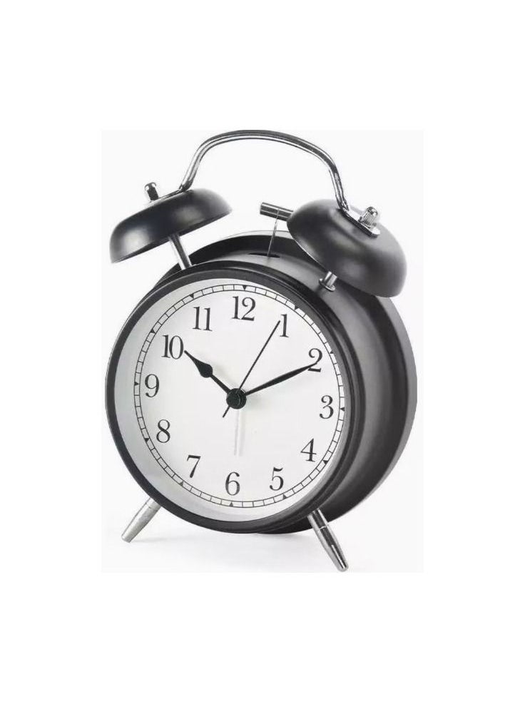 Generic - Alarm Clock for Heavy Sleepers Bedrooms, Analog Alarm Clock with Twin Bell Black - Image 1