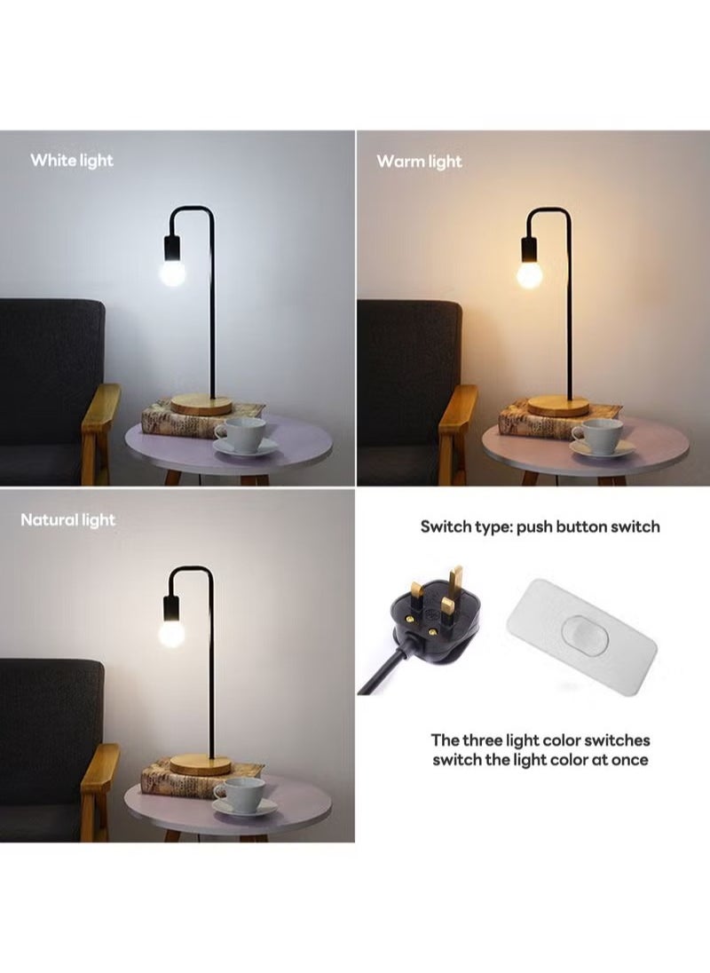 Wooden Table Lamp Bedroom Modern Night Stand Lights Modern Small Desk Lamp For Work Gaming And Study