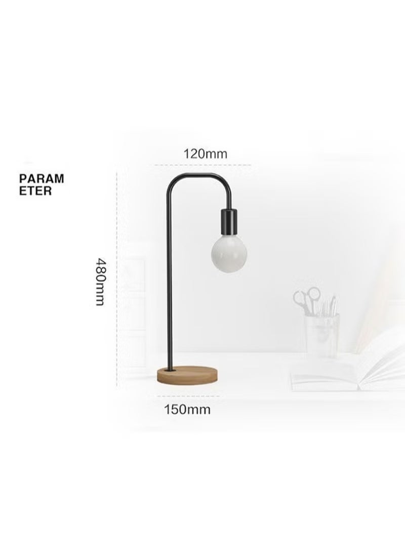 Wooden Table Lamp Bedroom Modern Night Stand Lights Modern Small Desk Lamp For Work Gaming And Study