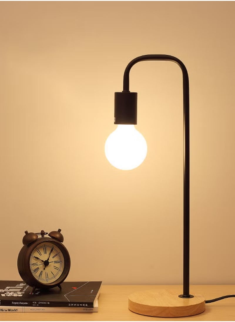 Wooden Table Lamp Bedroom Modern Night Stand Lights Modern Small Desk Lamp For Work Gaming And Study