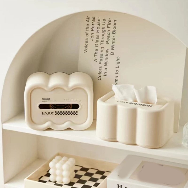 Cloud Shape Tissue Box Cover: Premium Durable PP, Multifunctional Countertop Organizer - Light Luxury Style Decor for Living Room Dining Table - Image 4