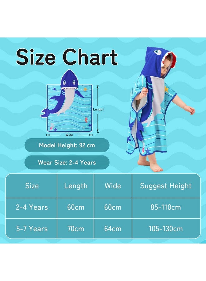 LOLANTA Hooded Towel for Kids Lightweight Swim Poncho Bath Pool Beach Toddler Towels Shark Towel Baby Gifts (Shark, 1-3T) - Image 5