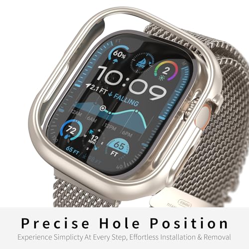 JERXUN Case for Apple Watch Ultra 3/2/1 Screen Protector With Tempered Glass Protection Hard PC Bumper Cover for iWatch 49mm - Image 5