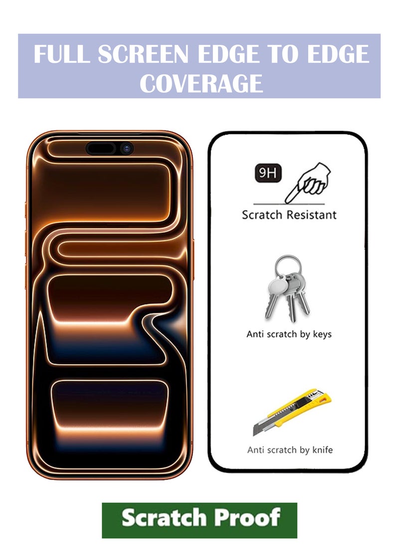 BYTER حماية شاشة عالية الدقة لجهاز آبل آيفون 17 برو ماكس زجاج نانو مرن / زجاج مقسى صلابة فائقة / لاصق كامل من الحافة إلى الحافة زجاج مضاد للكسر لجهاز آبل آيفون 17 برو ماكس - Image 3