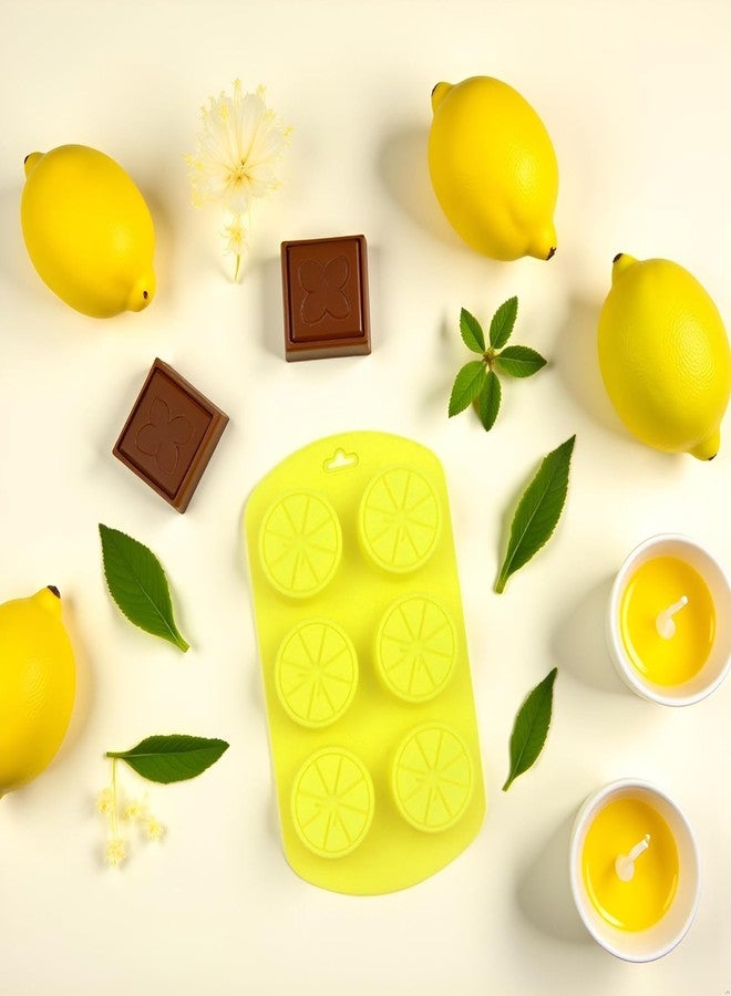 SelHeng 2Pcs Fruit Shaped Silicone Molds, 3D Lemon Fondant Mold Chocolate Candy Biscuit Sugar Baking Mold for Cake Cupcake Dessert Candle Decoration Suitable for Making Chocolates, Jellies,Candy Making - Image 3