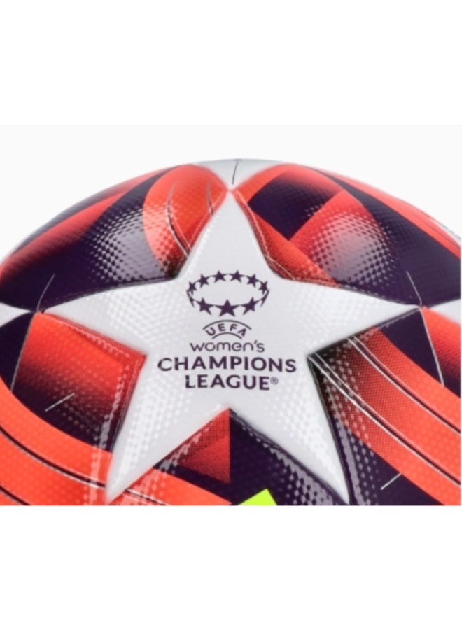 Adidas UEFA Women's Champions League 2024-2025  Laminated Football – Official Style Soccer Ball – Red/Purple/White – Size 5[Inflated] - Image 3