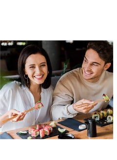 Generic 5 Pairs Reusable Bamboo Chopsticks - Long, lightweight chopsticks for sushi, rice noodles, and Asian dishes. Chinese and Japanese tableware  - Image 3