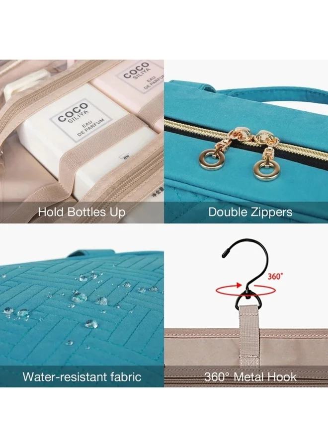BAGSMART  BAGSMART Teal The Space Saver Bonchemin Hanging Toiletry Bag for Women | Best Price UAE
