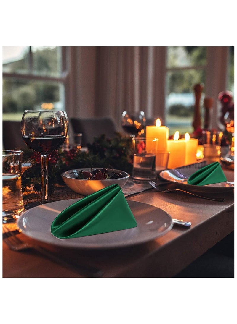 Joyelink Satin Napkins, Square Table Napkins, 10Pcs 17x17" Soft Dinner Napkins Elegant Silk Napkins for Dinner Wedding Parties, Soft Smooth Fabric Washable Napkins for Parties, Weddings Dinners  - Image 4