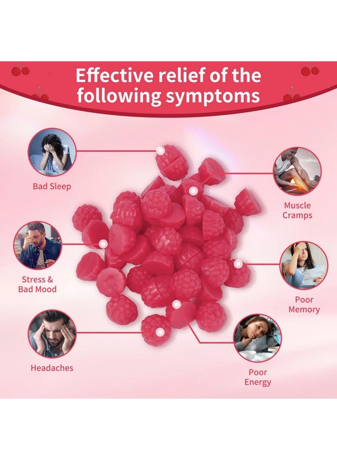 Natures Aid Magnesium Glycinate Gummies 1000mg - Sugar Free Magnesium Potassium Supplement with Vitamin D, B6, CoQ10 for Calm Mood & Sleep Support - 120 Cherry Gummies -2 Pack - Image 3