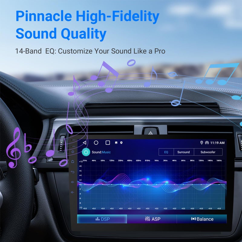 Haudio 9 Inch Android Car Stereo Double Din, Wireless CarPlay & Android Auto, Universal Touch Screen Car Stereo with WiFi 6, Bluetooth, GPS, Backup Camera, 4+64GB, FM/AM Radio - Image 2