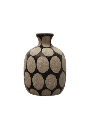 Creative Co-Op Terracotta Wax Relief Dots, Black and Natural Vase - pzsku/Z70E64FEB9832BBB62C8CZ/45/_/1693318208/6ad61e77-e1b1-49d1-a5fd-9472e94ae09e