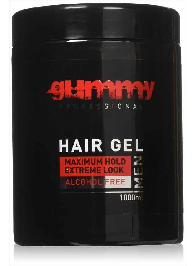 Gummy Alcohol Free Hair Gel, Red, 33.81 Ounce 1000 ml - Image 1