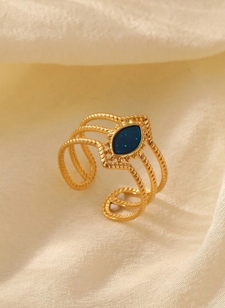 Equal Stainless Steel Gold Plated Ring For Women One Size - Image 2