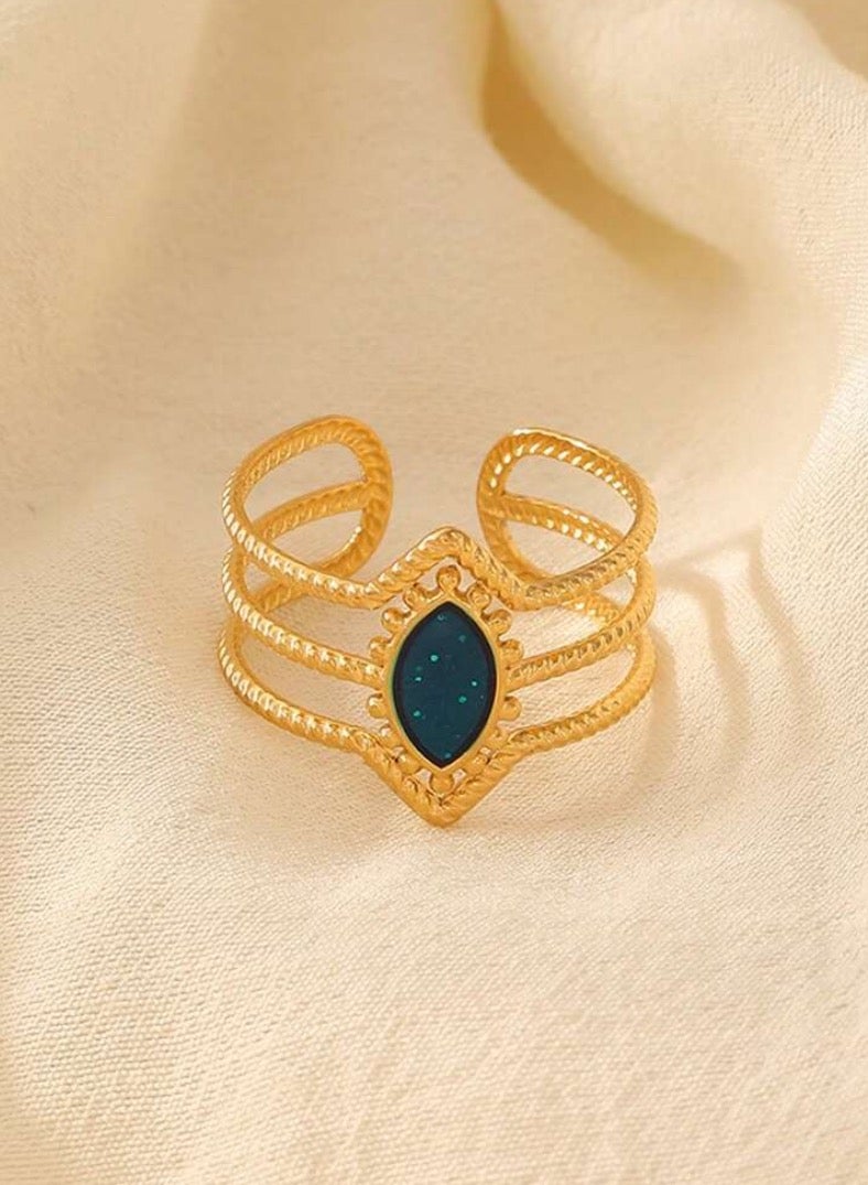 Equal Stainless Steel Gold Plated Ring For Women One Size - Image 3