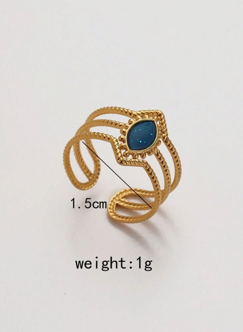 Equal Stainless Steel Gold Plated Ring For Women One Size - Image 4
