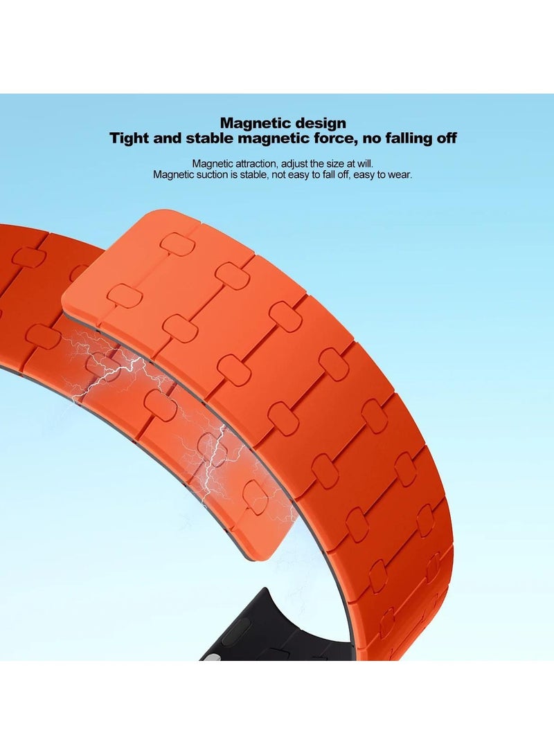 سوار سيليكون مغناطيسي لساعة IWatch Series Ultra 2 9/8/7/6/SE/5/4 لمقاس 44 مم 49 مم 42 مم 45 مم - Image 3