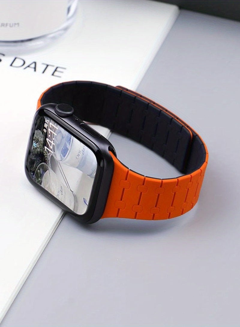 سوار سيليكون مغناطيسي لساعة IWatch Series Ultra 2 9/8/7/6/SE/5/4 لمقاس 44 مم 49 مم 42 مم 45 مم - Image 5