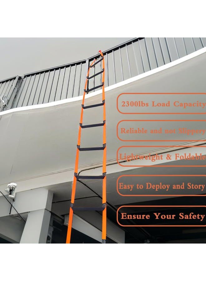 XXFBJNMD 13 Feet Fire Escape Ladder Emergency Fire Ladder for 2-3 Story Homes Reusable Portable Safety Ladder for Windows, Balconies and Sailboats, Kayaks and More - Image 2
