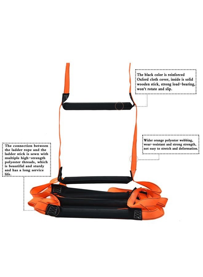 XXFBJNMD 13 Feet Fire Escape Ladder Emergency Fire Ladder for 2-3 Story Homes Reusable Portable Safety Ladder for Windows, Balconies and Sailboats, Kayaks and More - Image 4