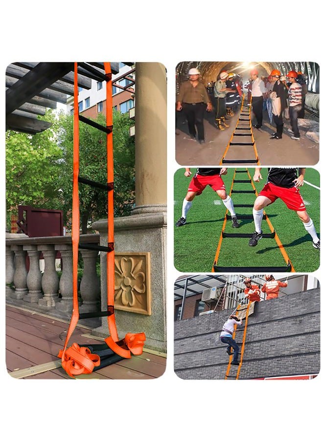XXFBJNMD 13 Feet Fire Escape Ladder Emergency Fire Ladder for 2-3 Story Homes Reusable Portable Safety Ladder for Windows, Balconies and Sailboats, Kayaks and More - Image 3