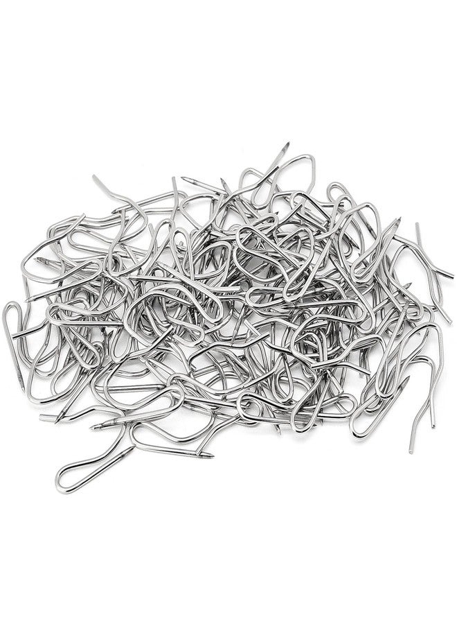Surf turtle 100 Pcs Curtain Hooks, 1.2 Inch Stainless Steel Drapery Pin Hooks, Heavy Duty Window Door Shower Curtain Hangers - Image 3