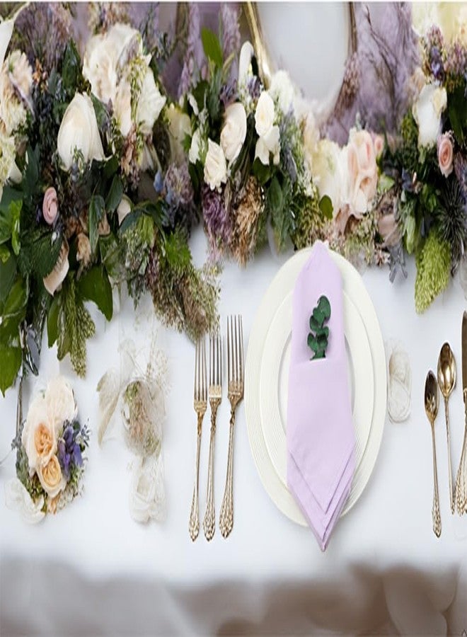 INFEI Solid Color Linen Blended Thin Dinner Cloth Napkins - Set of 12 (40 x 40 cm) - for Wedding Parties Events & Home Use (Lavender) - Image 5