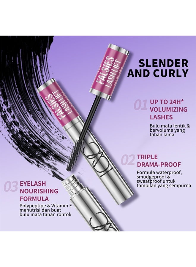 ICVC Falsles Lash Lift Mascara,Slender and Curly, Fast-Drying Film Formation, Waterproof Mascara - 6g - Image 5