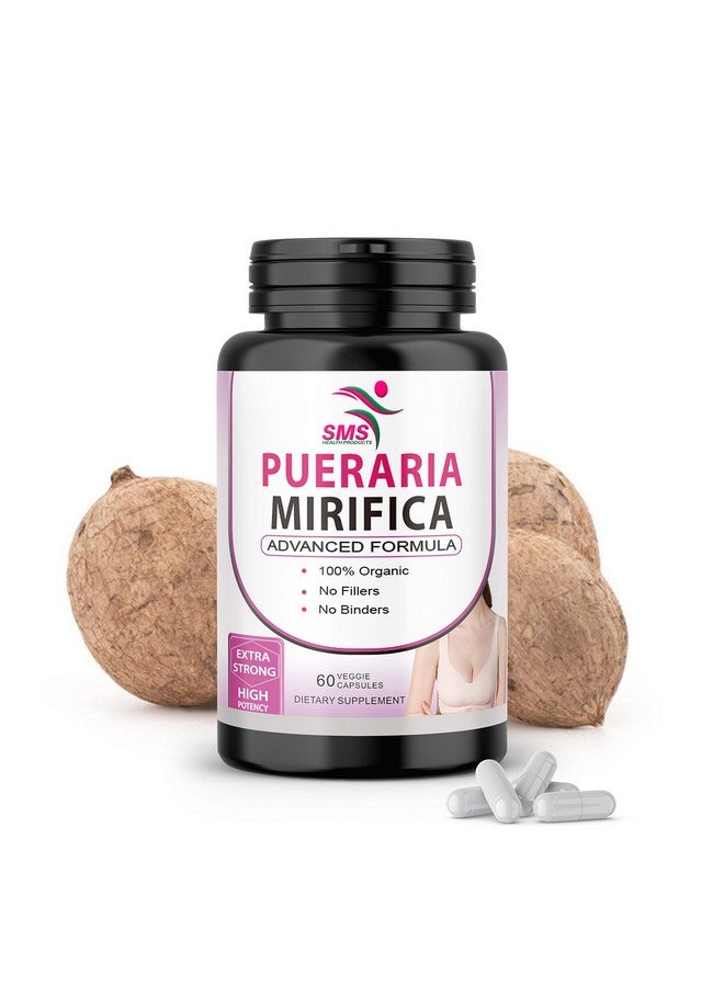 Pueraria Mirifica (Kwao Krua Kao) Supplement Pills - Pure Root 10:1 Concentrated White Extract Powder from Thailand, Premium Organic - Promotes Women's Health - 60 Veggie Capsules.