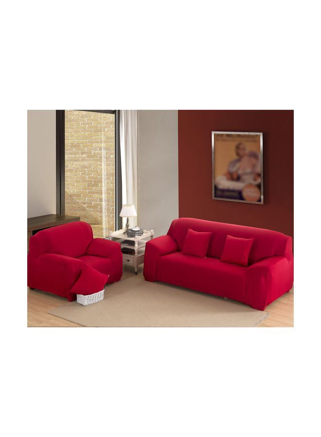 NIBEMINENT Spandex Strapless Sofa Slipcover Red 30x5x23cm - Image 2