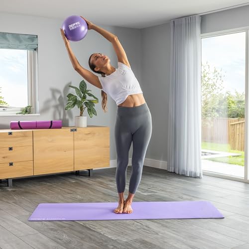 CORE BALANCE Soft Pilates Ball 23cm / 9 Inch, Small Anti Burst, Yoga Exercise Fitness Physiotherapy Physical Training, Inflatable Straw for Easy Inflation, 200kg Weight Capacity - Image 2