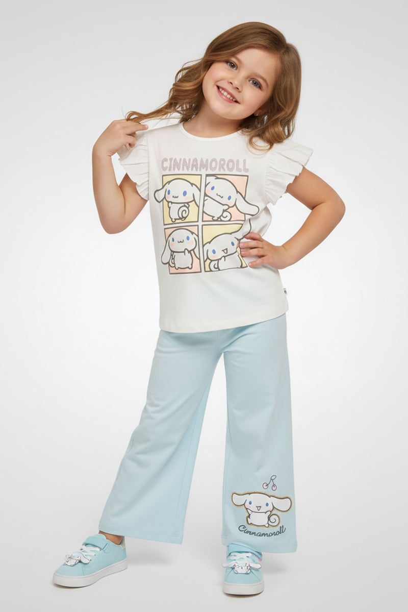 Cinnamoroll طقم بنات toddlers مكون من قطعتين بطباعة جرافيك، متعدد الألوان - Image 1